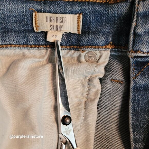 Madewell Jeans 27 High Riser Skinny Davis Wash B7131 Stretch Denim - Picture 4 of 11